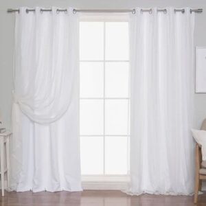 White Room Darkening Grommet Curtains, Set of 2
